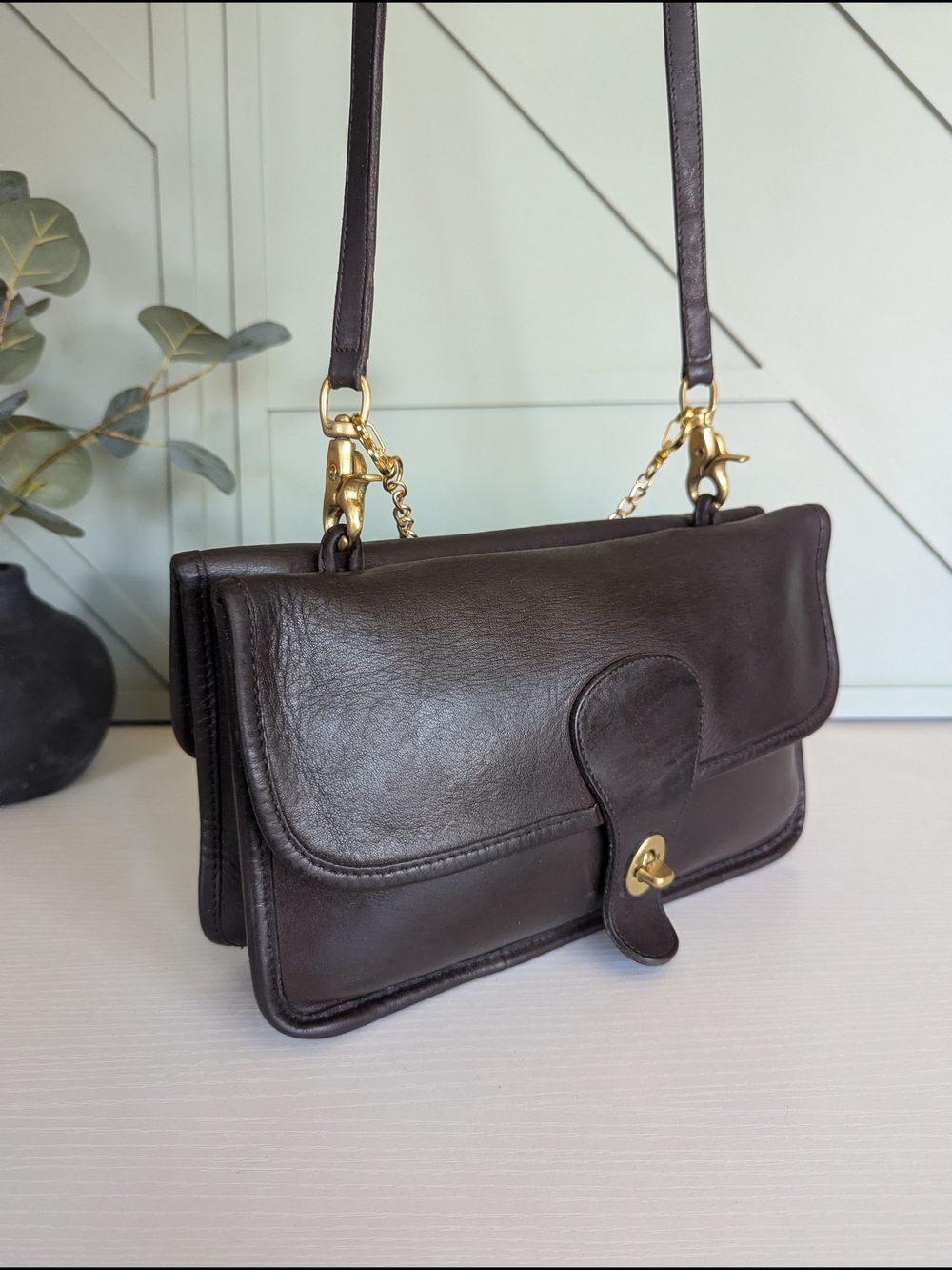 vintage 60's Coach Double Sided Satchel / Twin Clutch - Picture 8 of 15